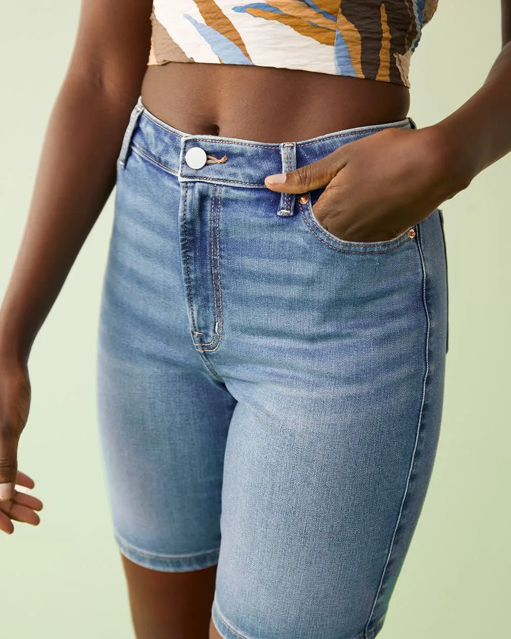 High-Rise Denim Bermuda sold by Reitmans product image thumbnail 5