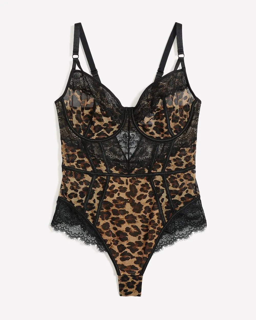 Sexy Cheetah Print Mesh Bodysuit - Déesse Collection sold by Reitmans product image thumbnail 5