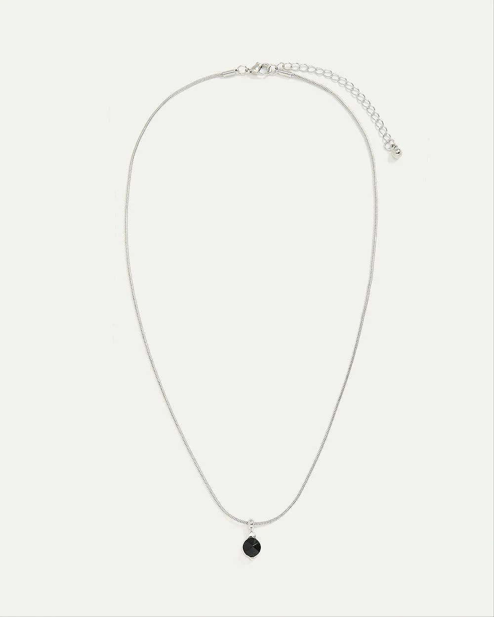 Short Necklace with Black Stone Pendant sold by Reitmans product image thumbnail 2