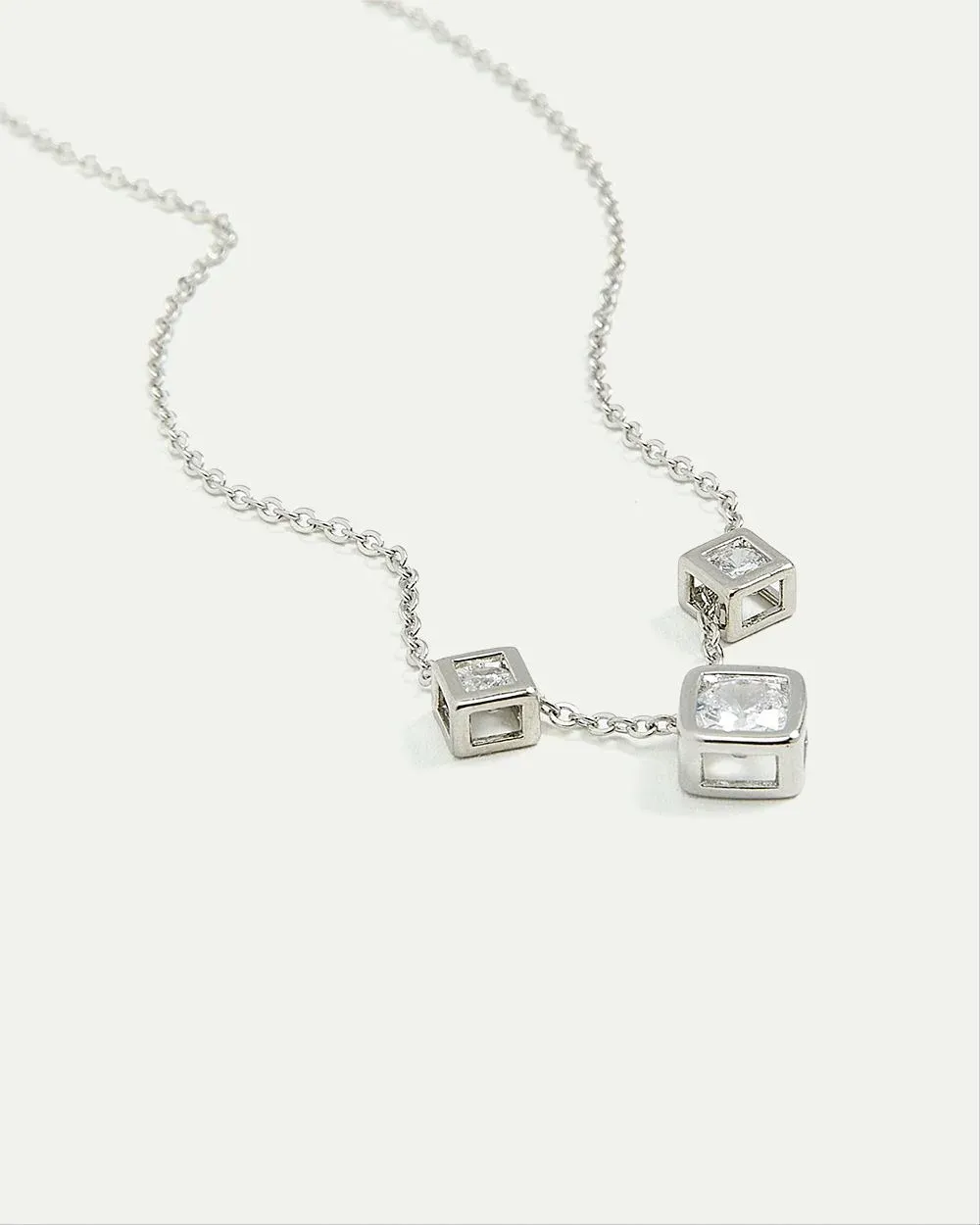 Short Necklace with Squared Crystals sold by Reitmans product image thumbnail 3