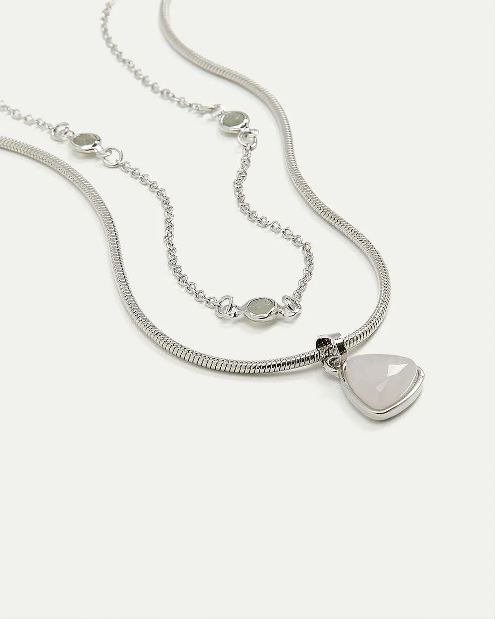 Double-Layer Necklace with Stones sold by Reitmans