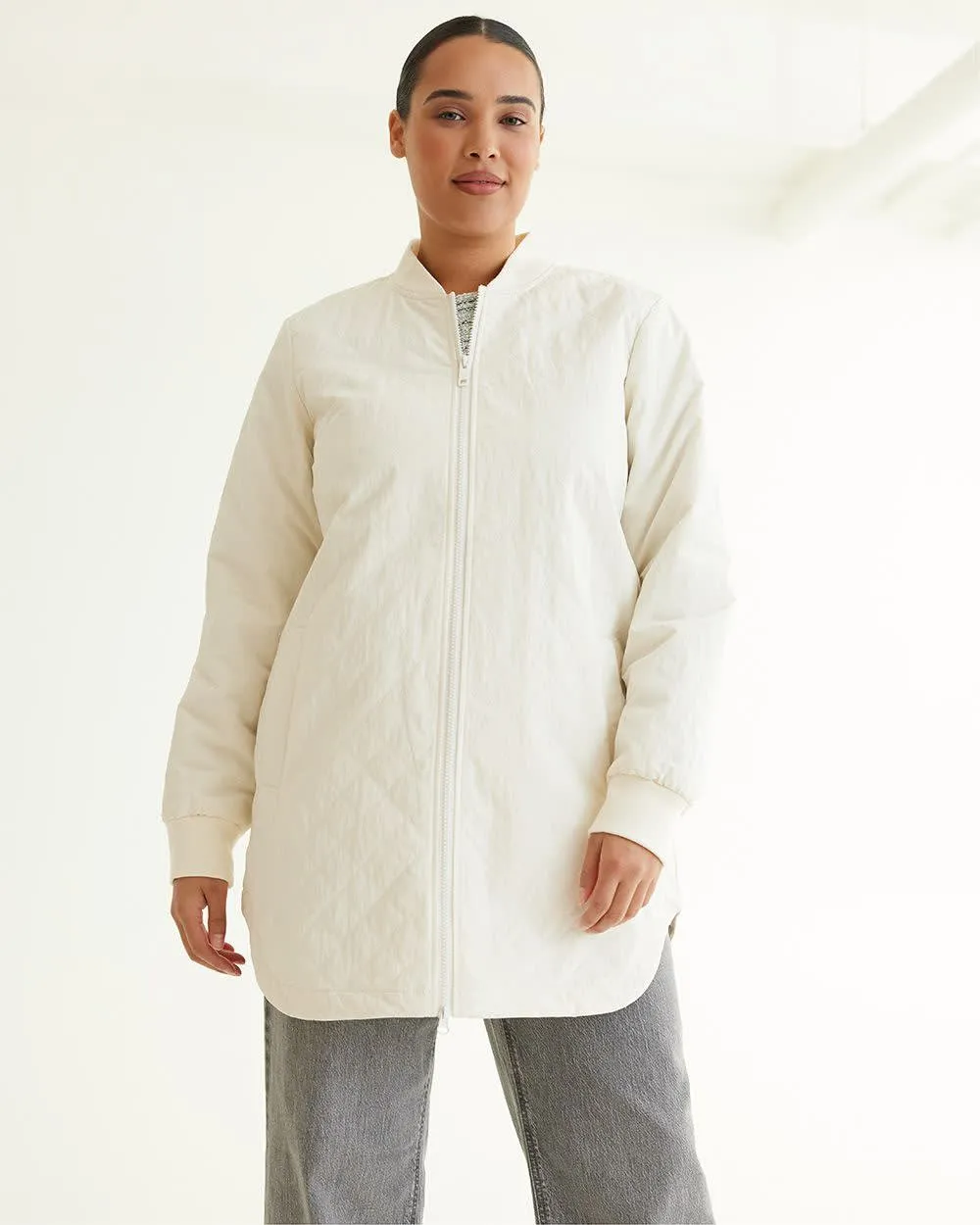 Lightweight Quilted Bomber Jacket sold by Reitmans