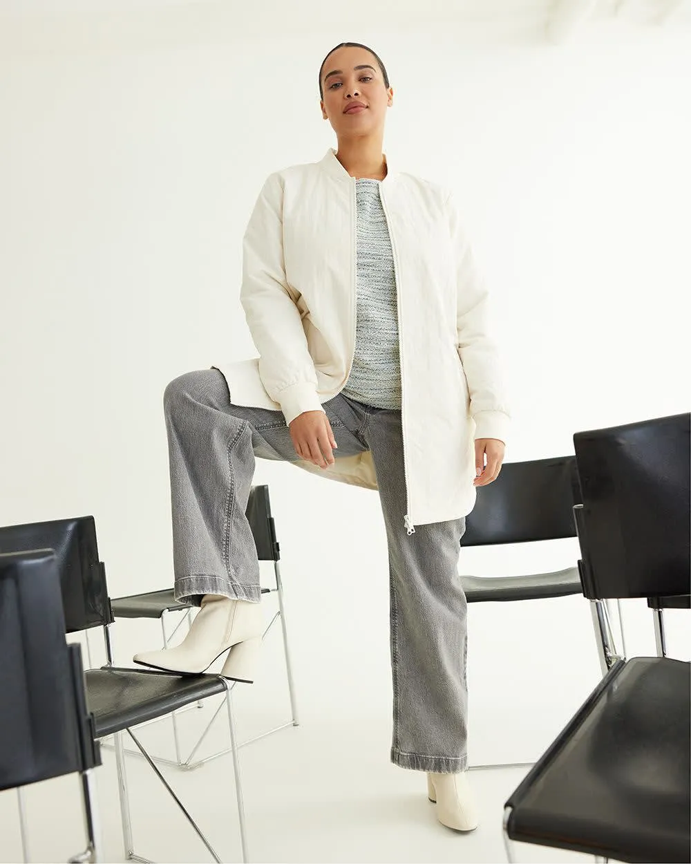 Lightweight Quilted Bomber Jacket sold by Reitmans product image thumbnail 3