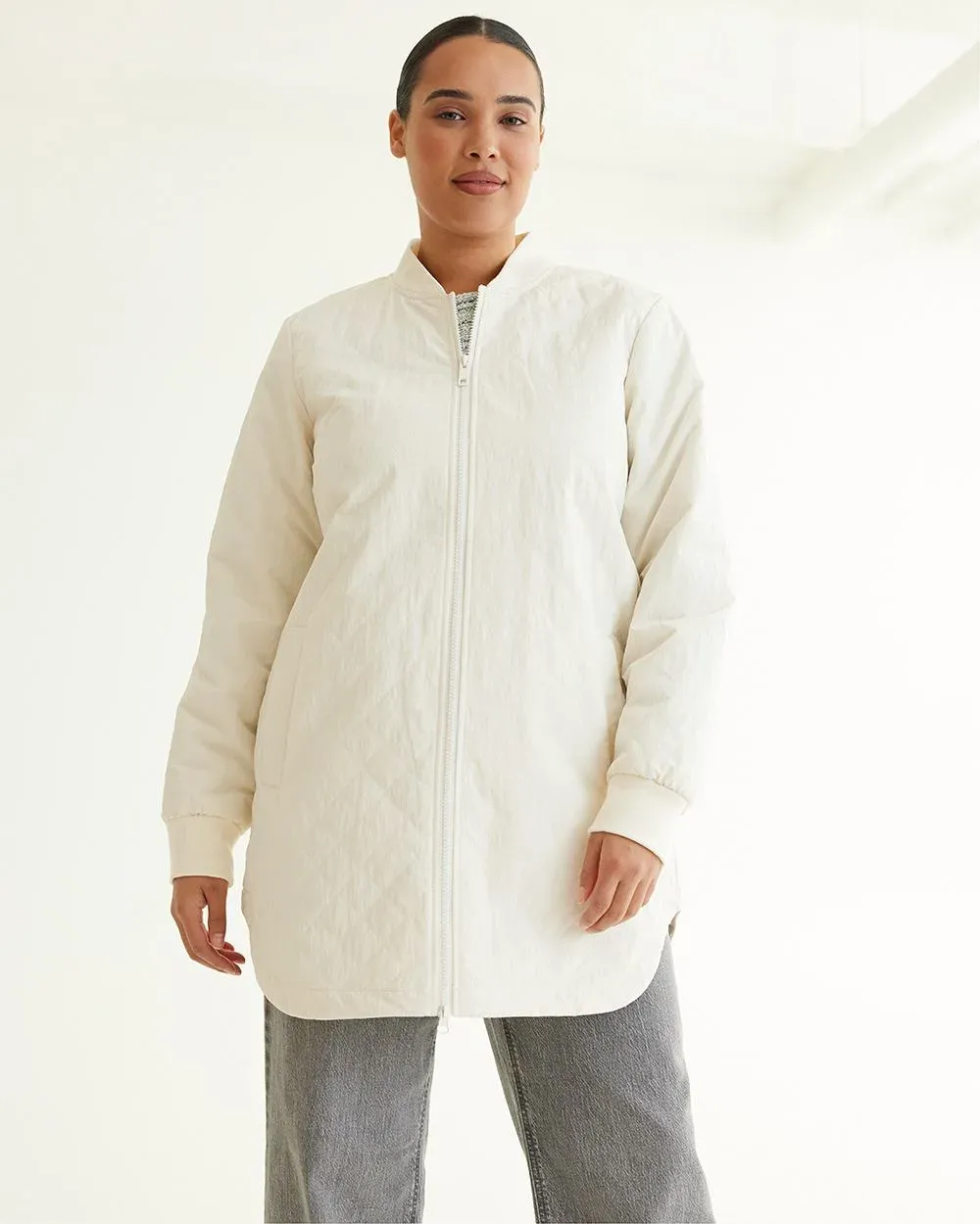 Lightweight Quilted Bomber Jacket sold by Reitmans product image thumbnail 5