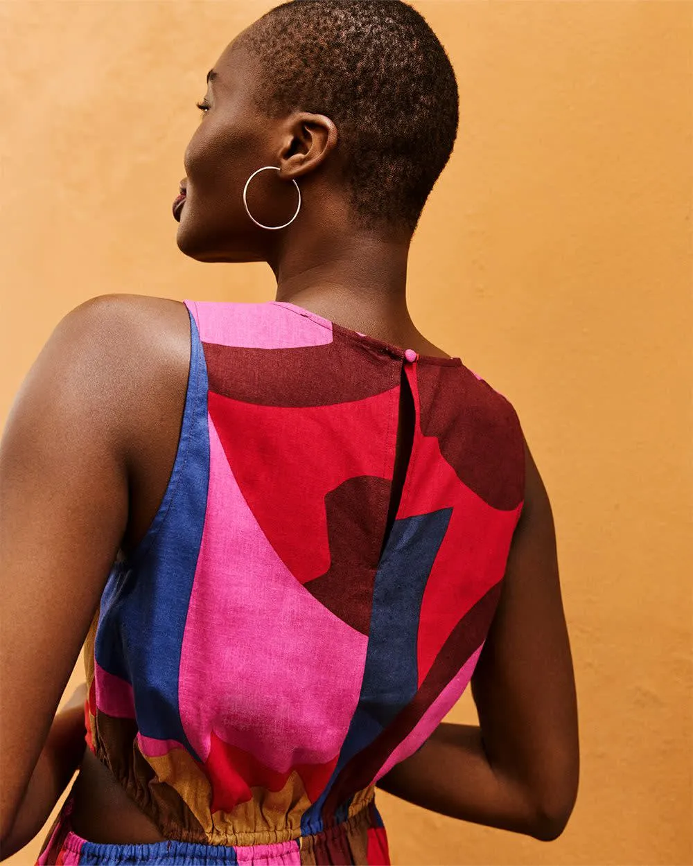 Sleeveless Linen Midi Dress with Crew Neckline sold by Reitmans product image thumbnail 4