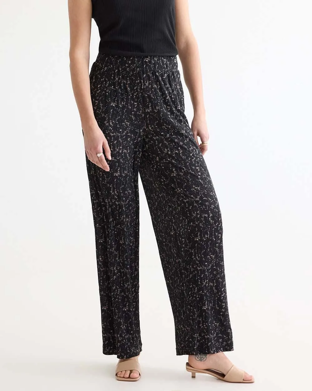 Wide-Leg High-Rise Knit Pants sold by Reitmans product image thumbnail 4