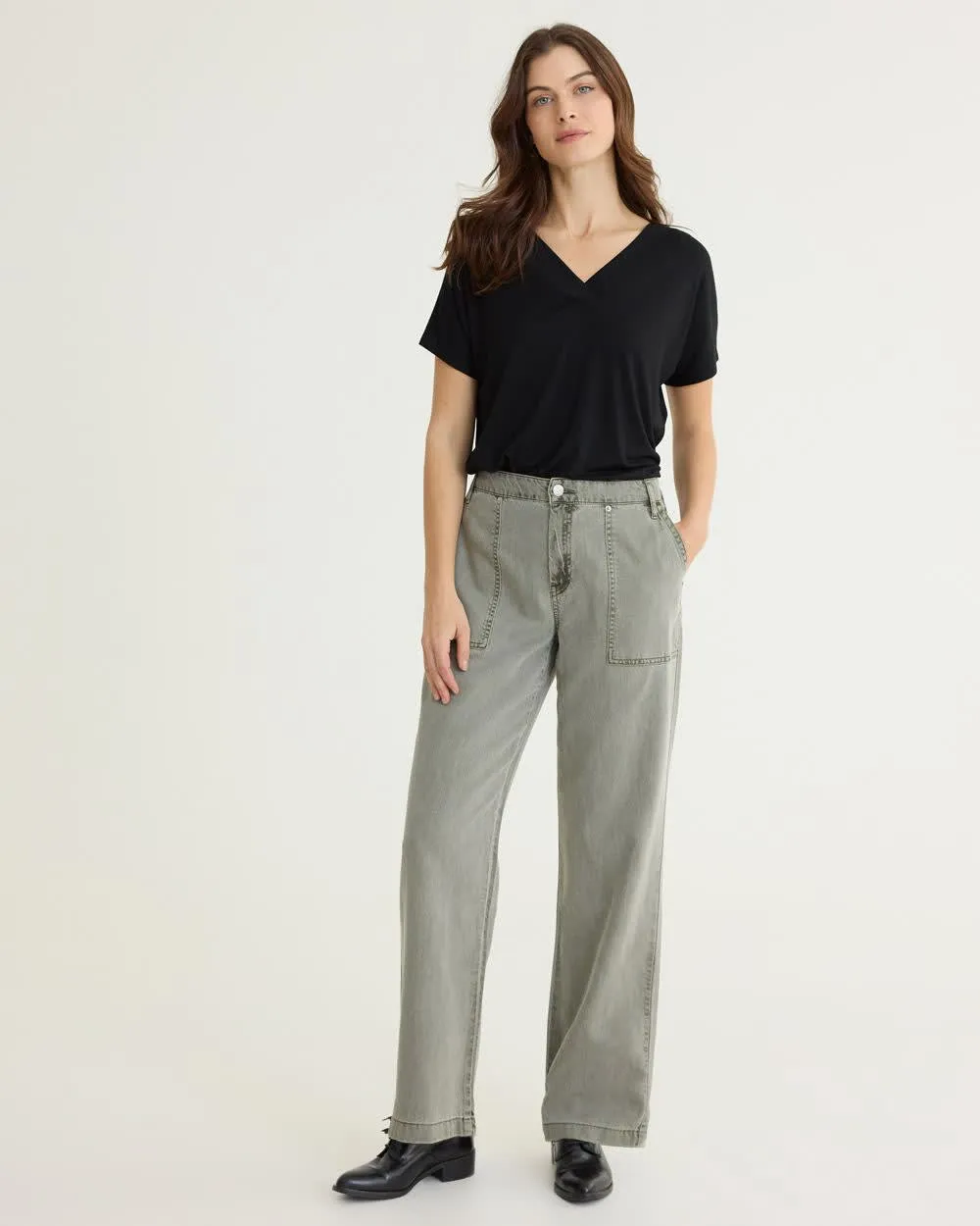 Straight-Leg Mid-Rise Utility Pant - Tall sold by Reitmans product image thumbnail 3