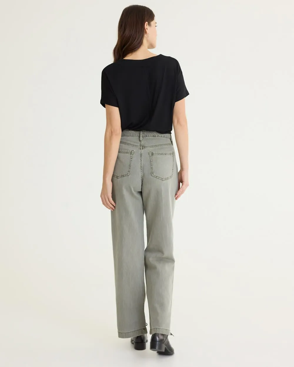 Straight-Leg Mid-Rise Utility Pant - Petite sold by Reitmans product image thumbnail 2