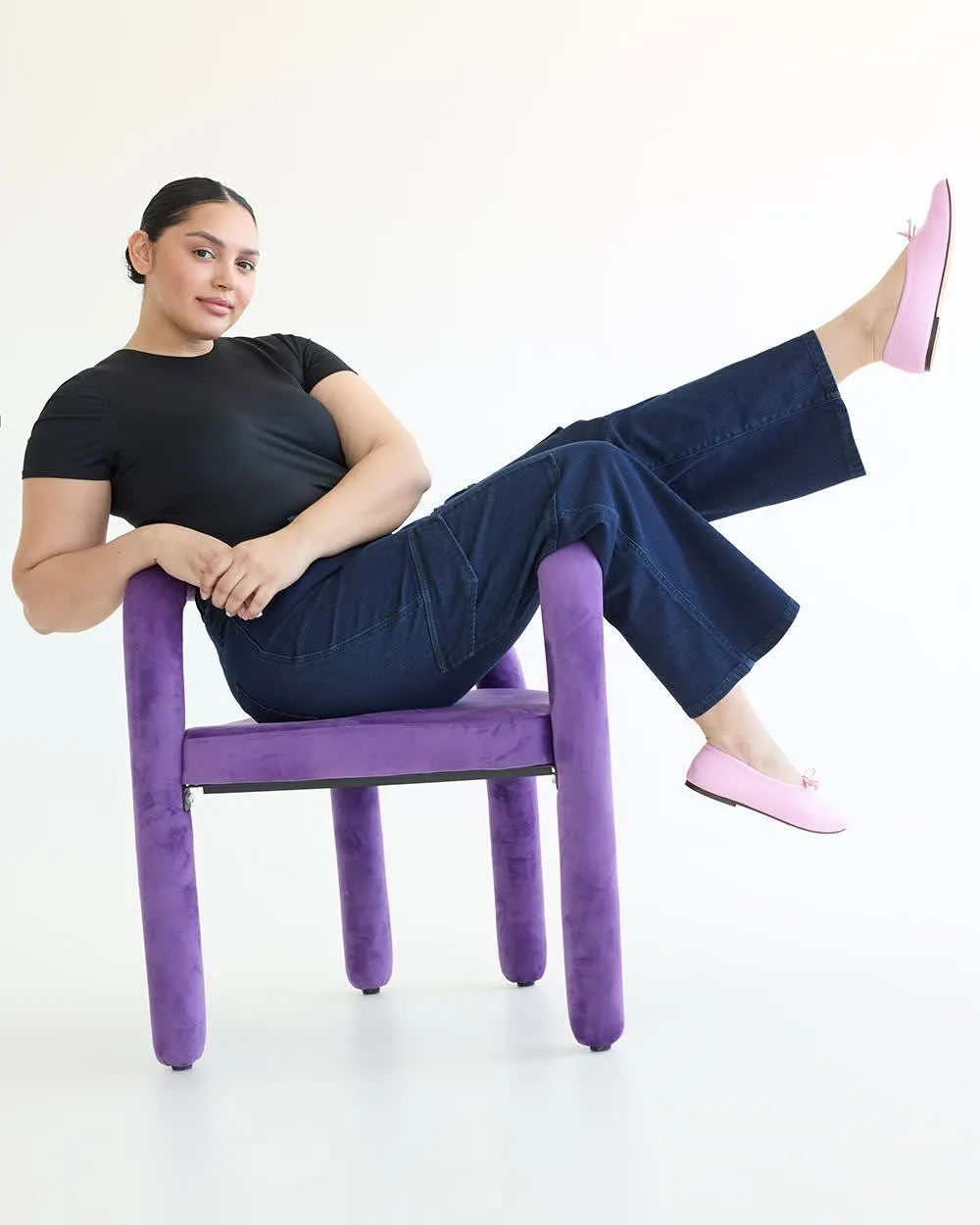 Straight-Leg High-Rise Cargo Denim Pant sold by Reitmans product image thumbnail 4