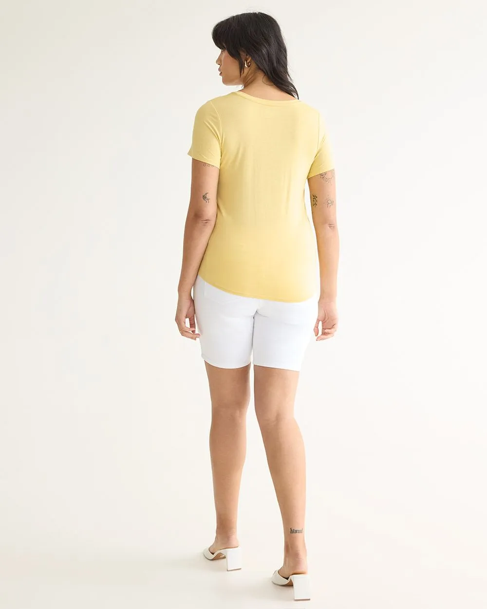 Short-Sleeve V-Neck Tee - R Essentials sold by Reitmans product image thumbnail 2