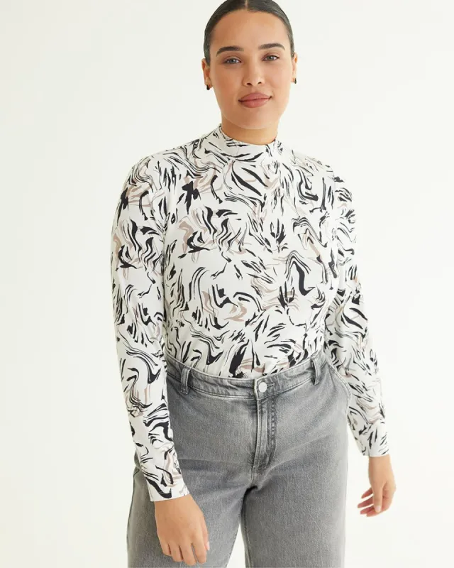 Long-Sleeve Mock-Neck Top sold by Reitmans