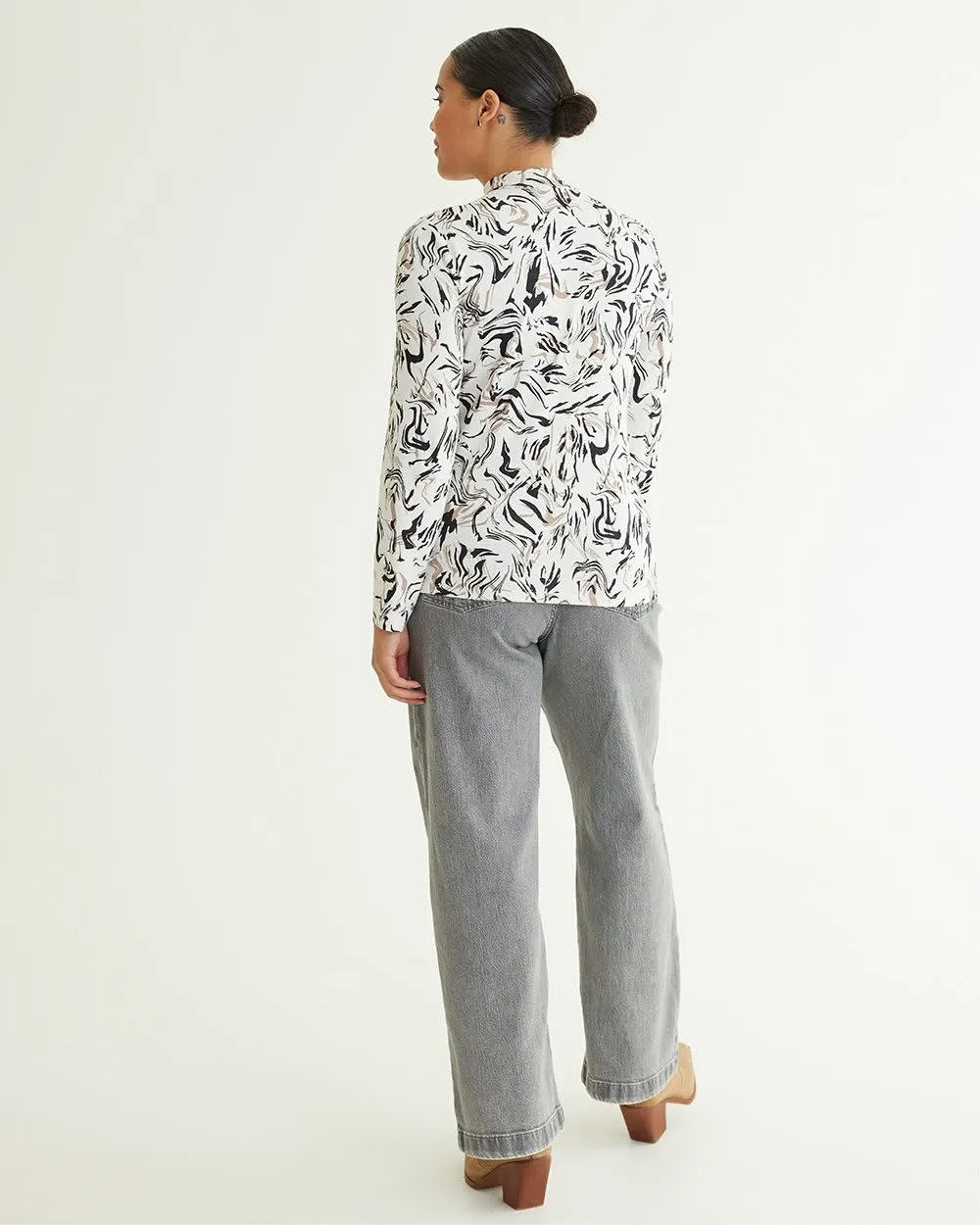 Long-Sleeve Mock-Neck Top sold by Reitmans product image thumbnail 2