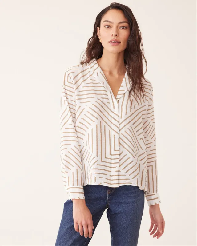 Long-Sleeve Buttoned-Down Satin Blouse sold by Reitmans