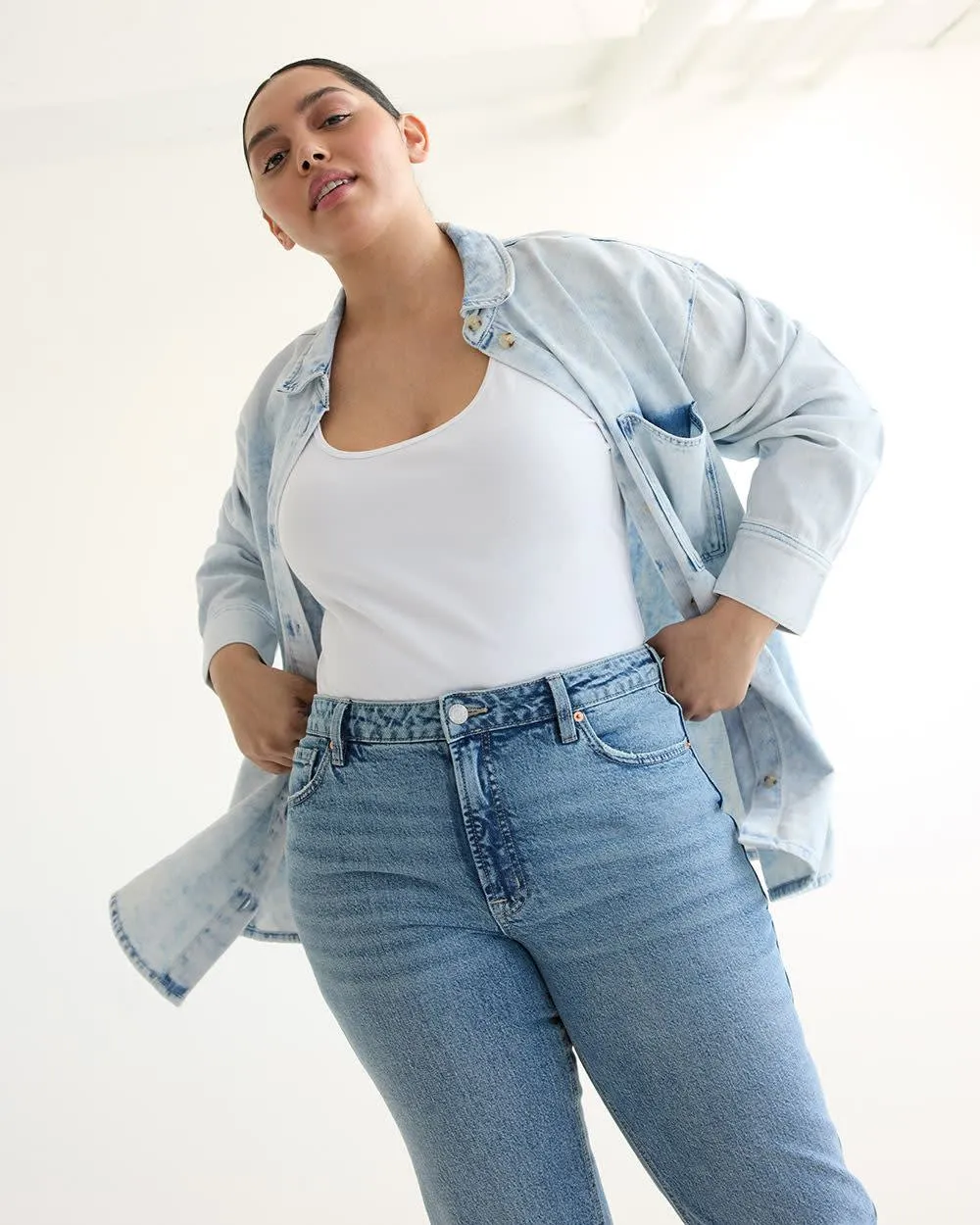 Scoop-Neck Cotton Tank - R Essentials sold by Reitmans product image thumbnail 3