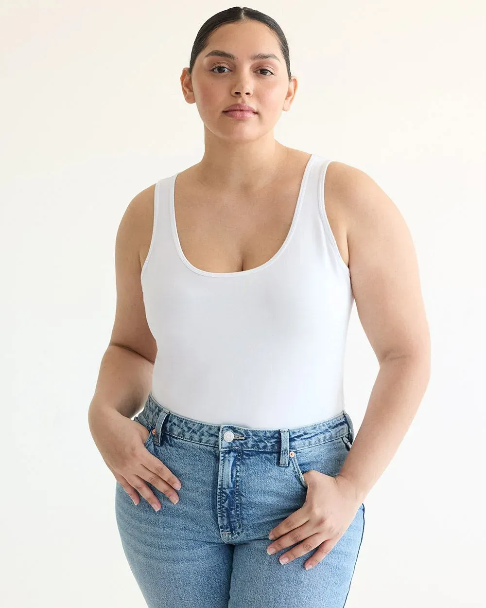 Scoop-Neck Cotton Tank - R Essentials sold by Reitmans product image thumbnail 5