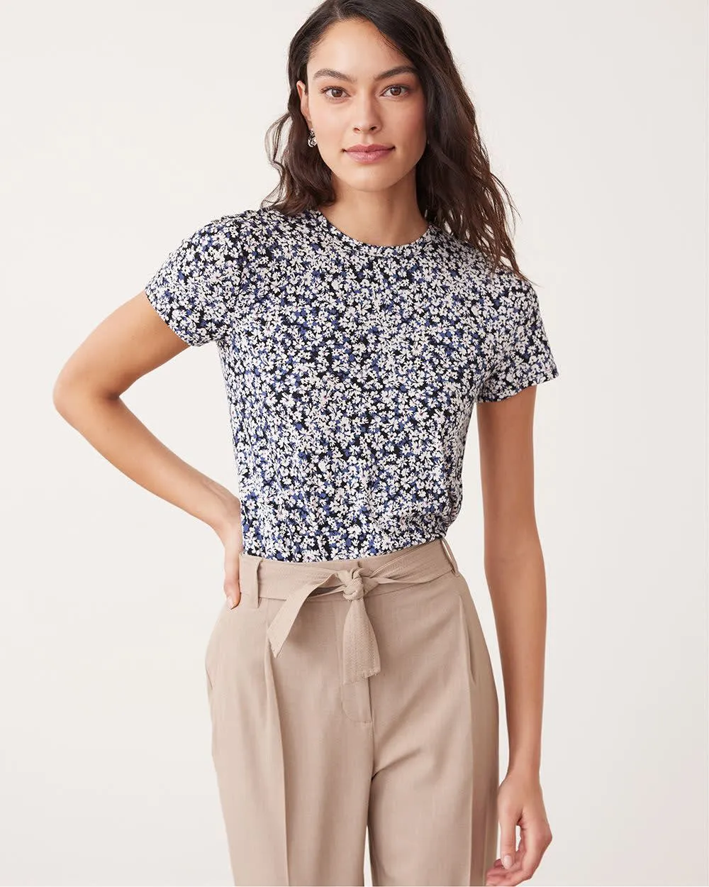 Short-Sleeve Crew-Neck Tee sold by Reitmans