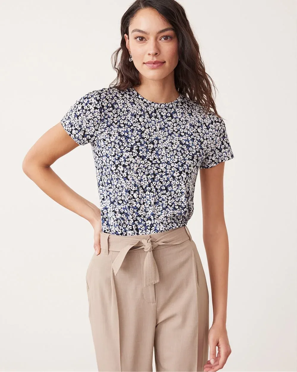 Short-Sleeve Crew-Neck Tee sold by Reitmans product image thumbnail 5