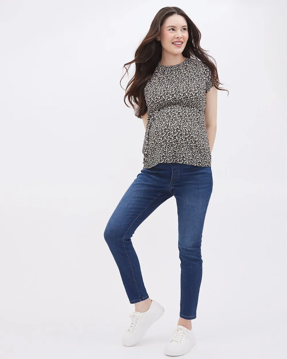 Short-Sleeve Crew-Neck Top - Thyme Maternity sold by Reitmans product image thumbnail 2
