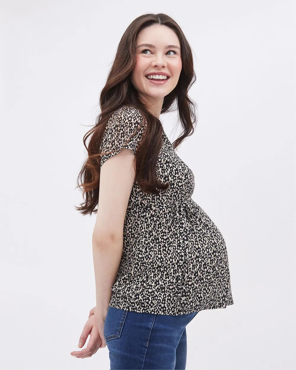 Short-Sleeve Crew-Neck Top - Thyme Maternity sold by Reitmans product image thumbnail 3