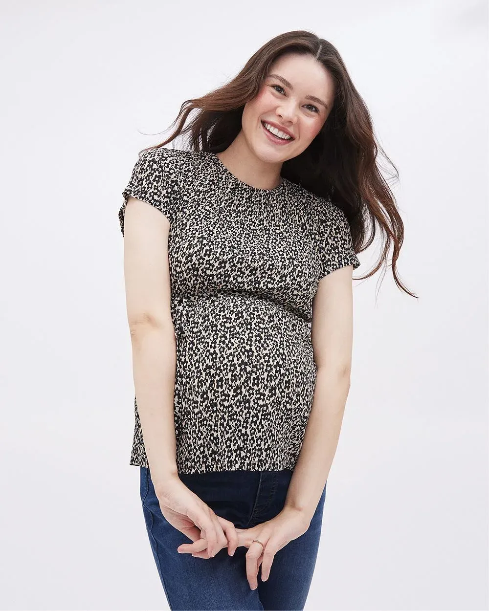 Short-Sleeve Crew-Neck Top - Thyme Maternity sold by Reitmans product image thumbnail 5