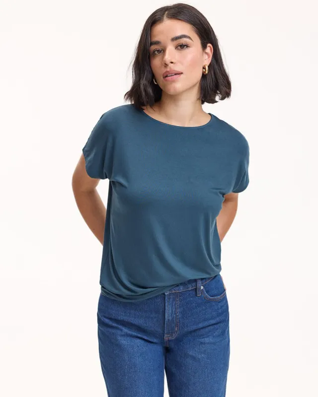 Short-Dolman-Sleeve Boat-Neck Tee sold by Reitmans