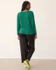 Long-Sleeve Ribbed Henley Tee sold by Reitmans