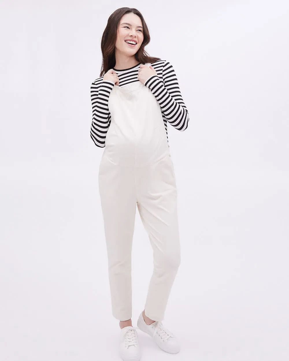 Relaxed-Fit Knit Overalls - Thyme Maternity sold by Reitmans product image thumbnail 2