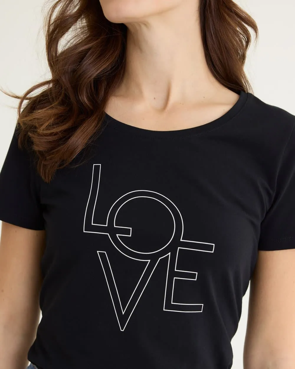 Scoop-Neck Cotton Tee - R Essentials sold by Reitmans product image thumbnail 4