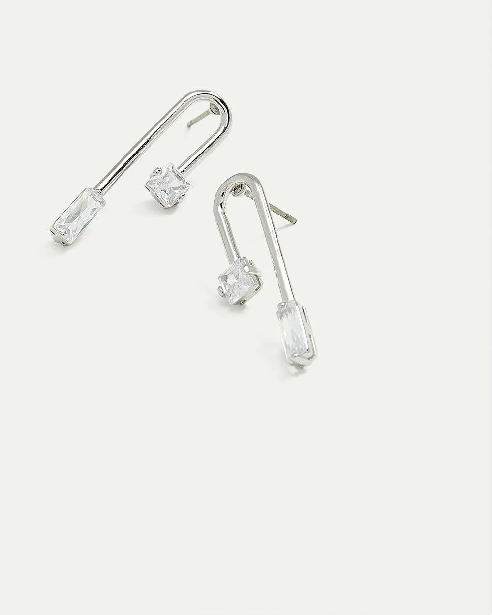 Curved Earrings with Rhinestones sold by Reitmans