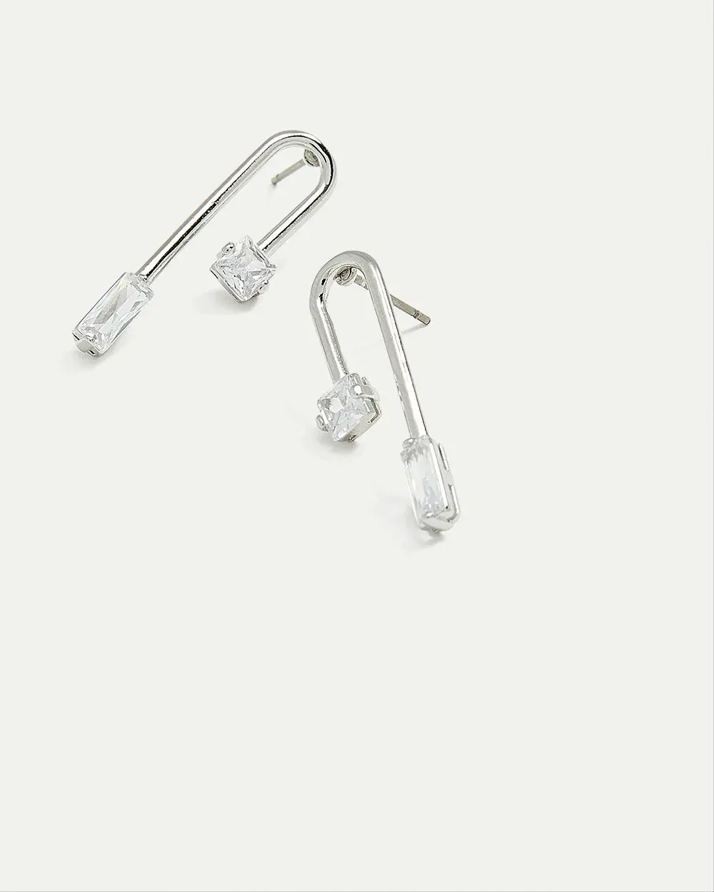 Curved Earrings with Rhinestones sold by Reitmans product image thumbnail 3