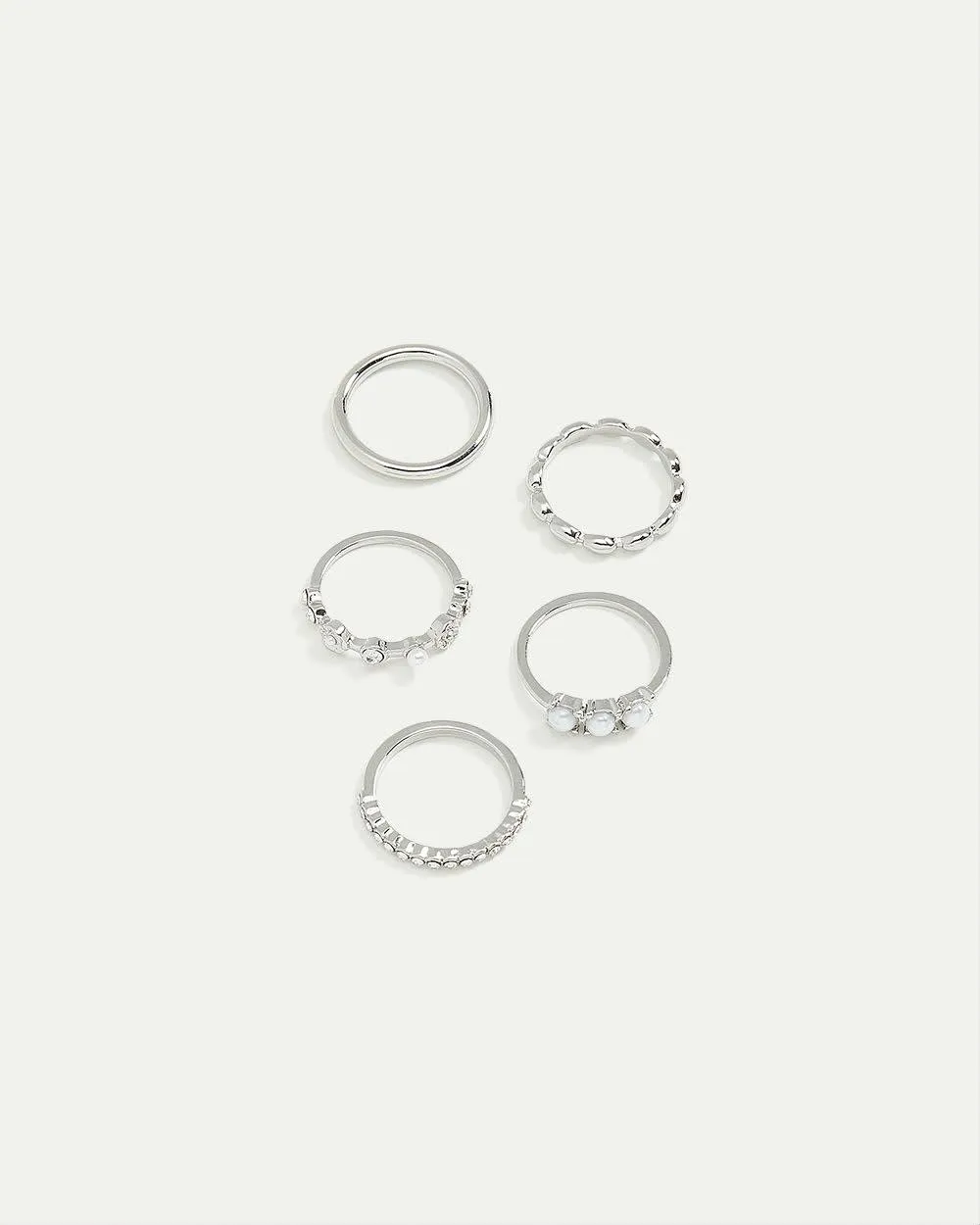 Rings with Pearls and Rhinestones - Set of 5 sold by Reitmans product image thumbnail 2