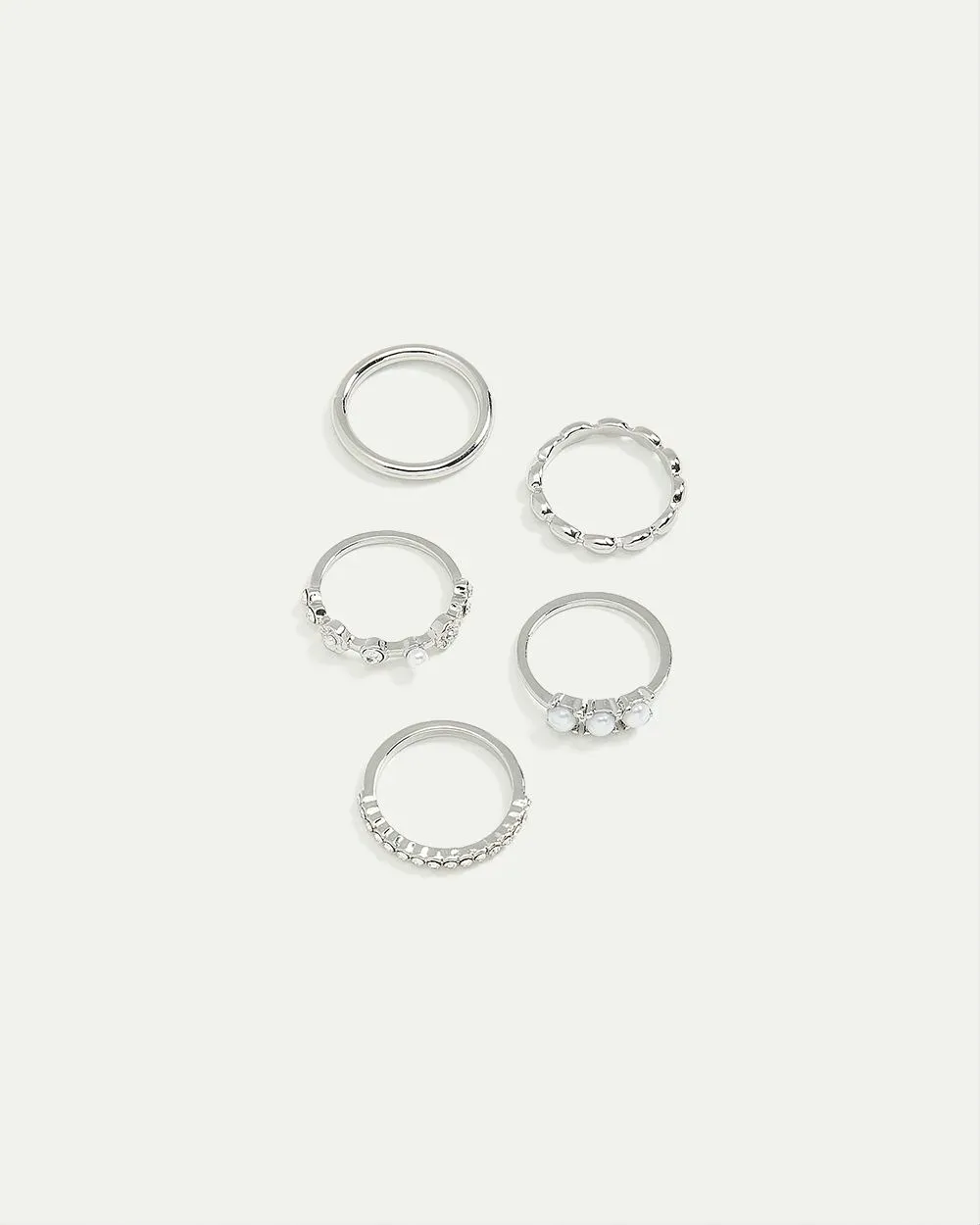 Rings with Pearls and Rhinestones - Set of 5 sold by Reitmans product image thumbnail 4