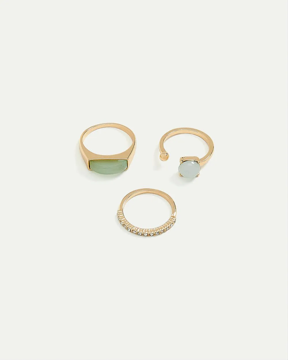Rings with Green Stones - Set of 3 sold by Reitmans product image thumbnail 2