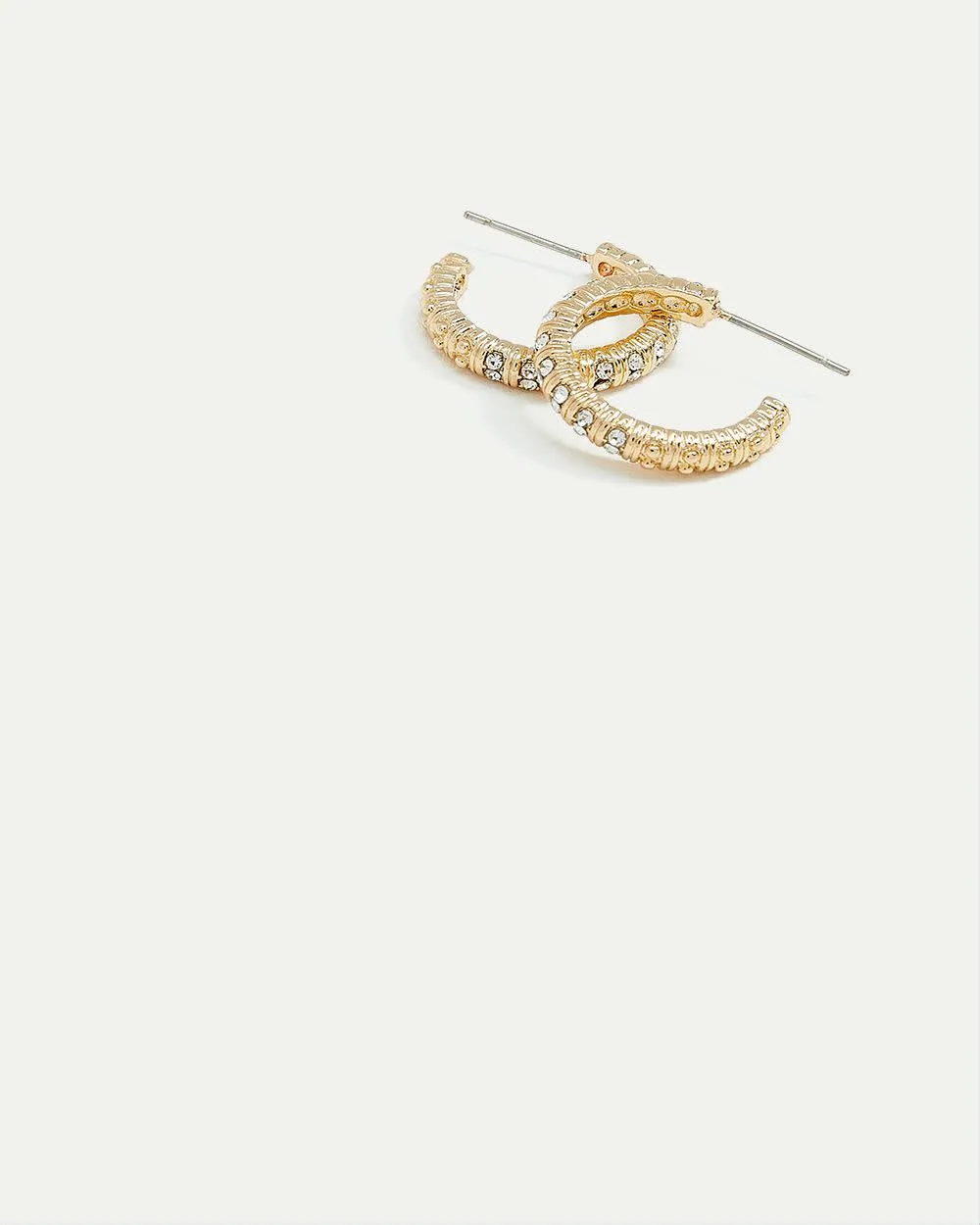 Small Open Hoops with Rhinestones sold by Reitmans product image thumbnail 2