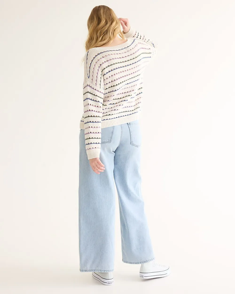 Long-Sleeve Pullover with Open Stitches sold by Reitmans product image thumbnail 2