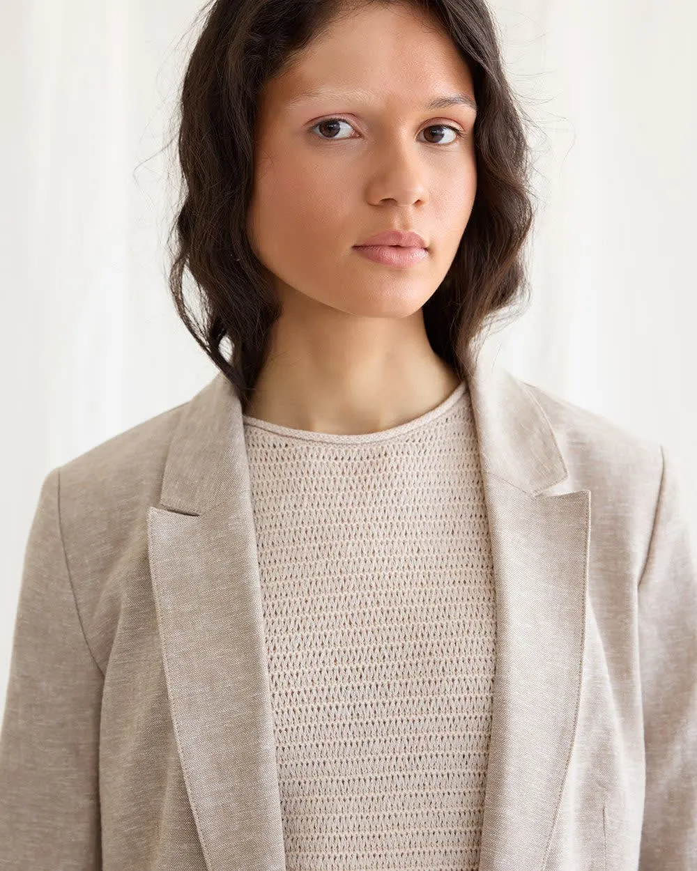 One-Button Linen Blazer sold by Reitmans product image thumbnail 5