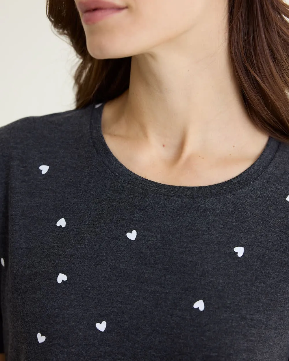 Short-Sleeve Crew-Neck Nightdress - R Line sold by Reitmans product image thumbnail 4