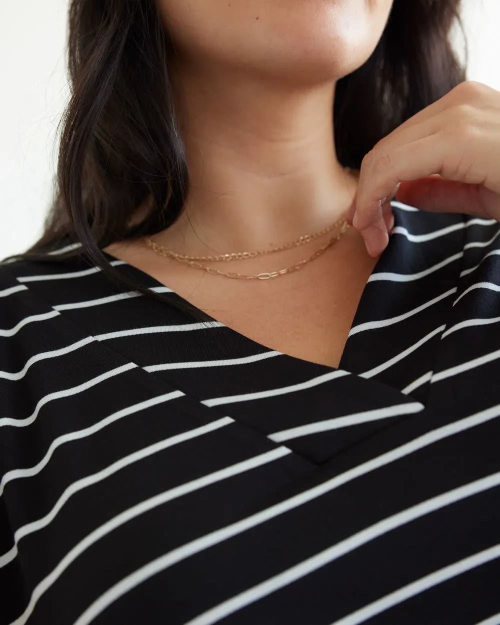 Extended-Sleeve French Terry Shift Midi Dress sold by Reitmans product image thumbnail 4