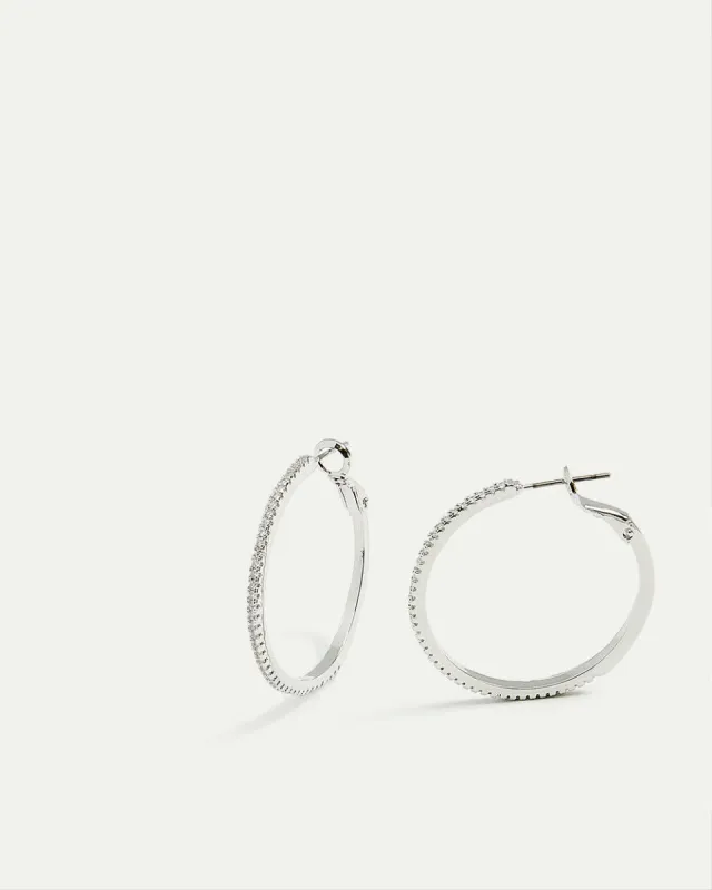 Large Hoops with Rhinestones sold by Reitmans