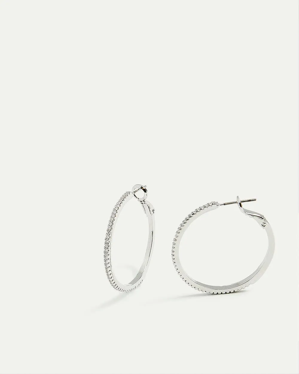 Large Hoops with Rhinestones sold by Reitmans