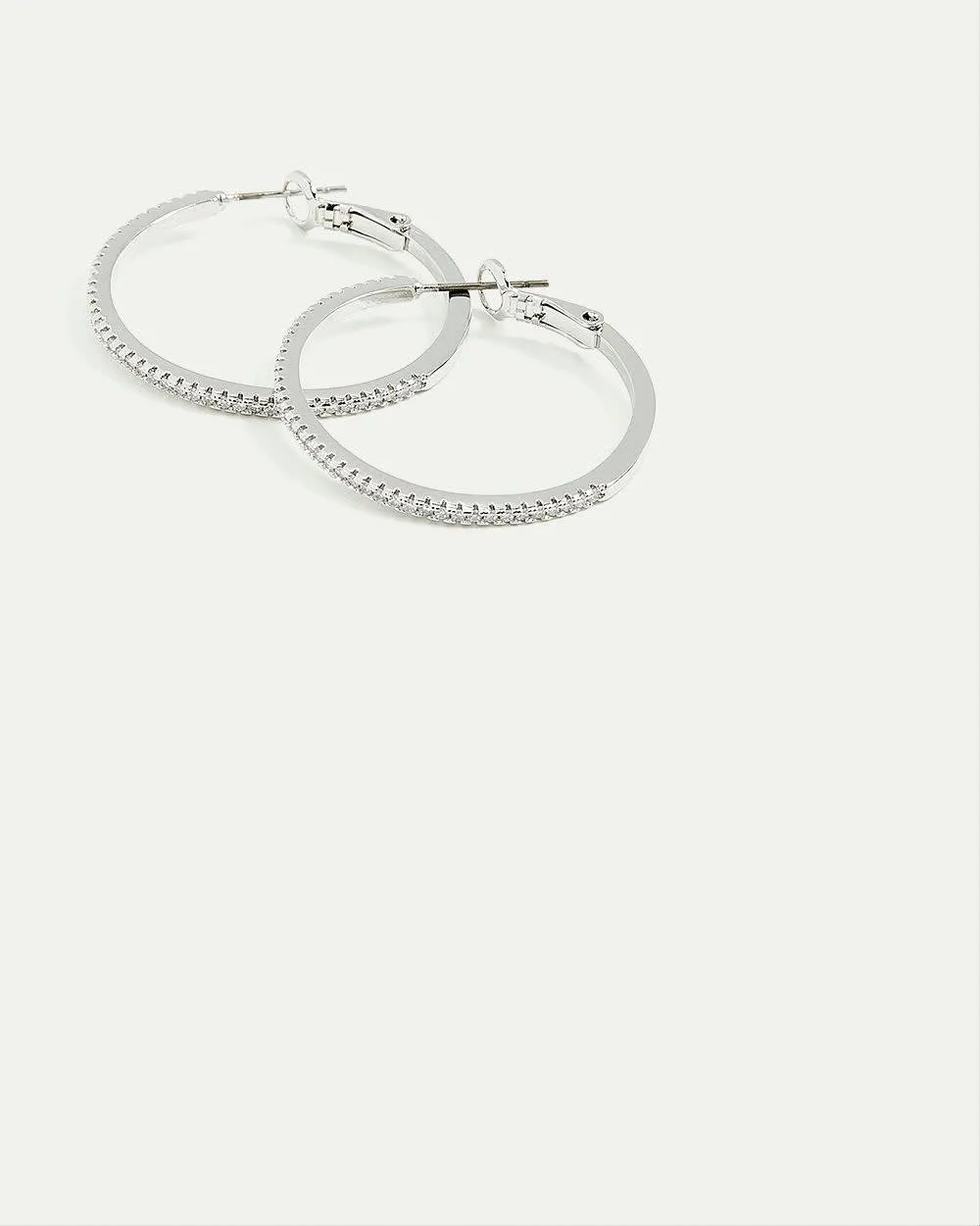 Large Hoops with Rhinestones sold by Reitmans product image thumbnail 3