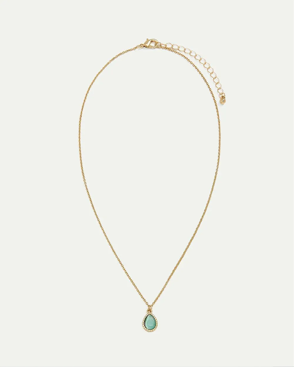 Short Necklace with Teal Teardrop Pendant sold by Reitmans product image thumbnail 4