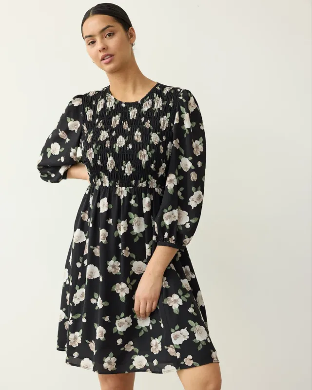 3/4-Sleeve Crew-Neck Swing Dress sold by Reitmans