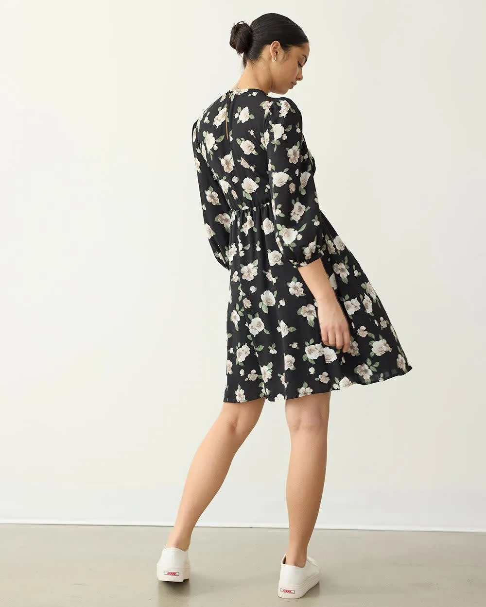 3/4-Sleeve Crew-Neck Swing Dress sold by Reitmans product image thumbnail 2