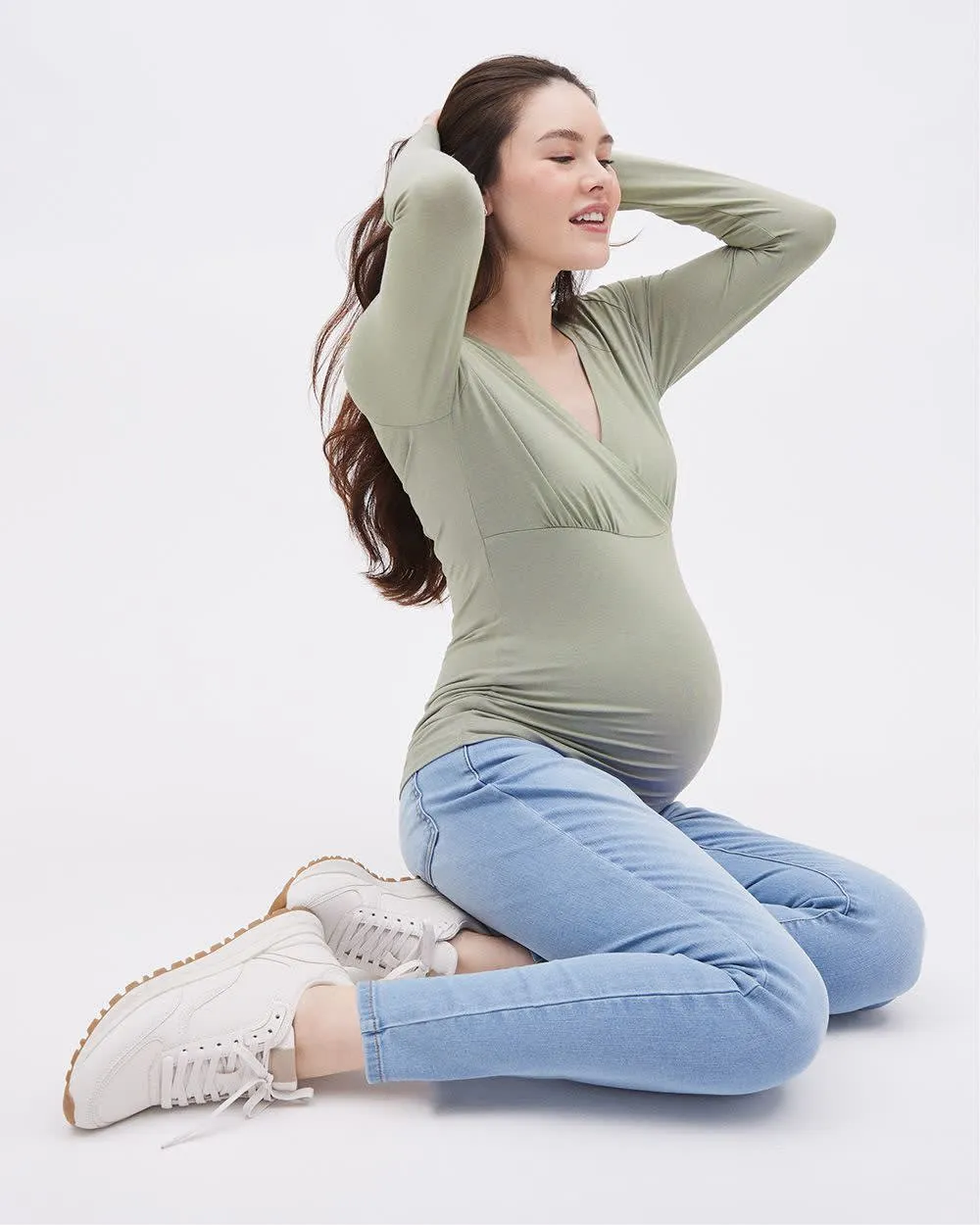 Long-Sleeve Nursing Tee - Thyme Maternity sold by Reitmans
