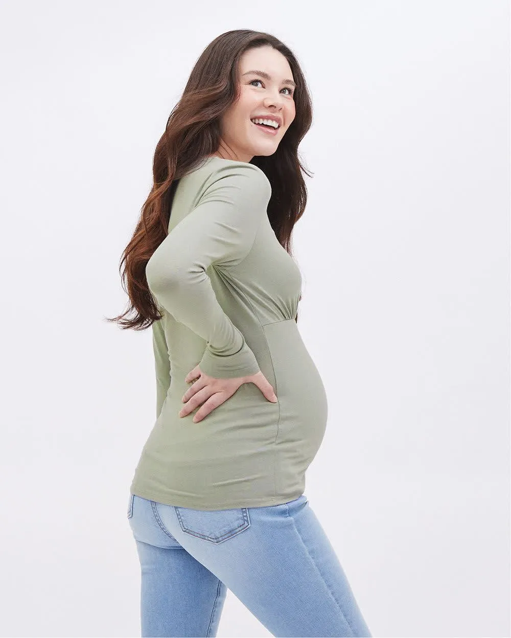 Long-Sleeve Nursing Tee - Thyme Maternity sold by Reitmans product image thumbnail 3