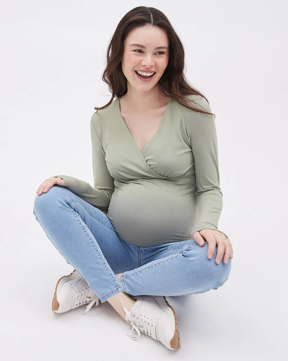 Long-Sleeve Nursing Tee - Thyme Maternity sold by Reitmans product image thumbnail 5