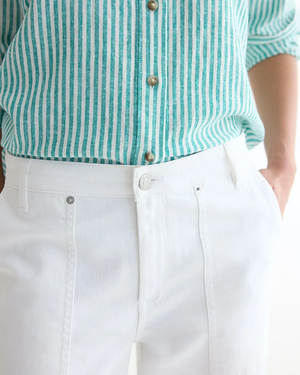 Straight-Leg Mid-Rise Utility Jean - Petite sold by Reitmans product image thumbnail 5