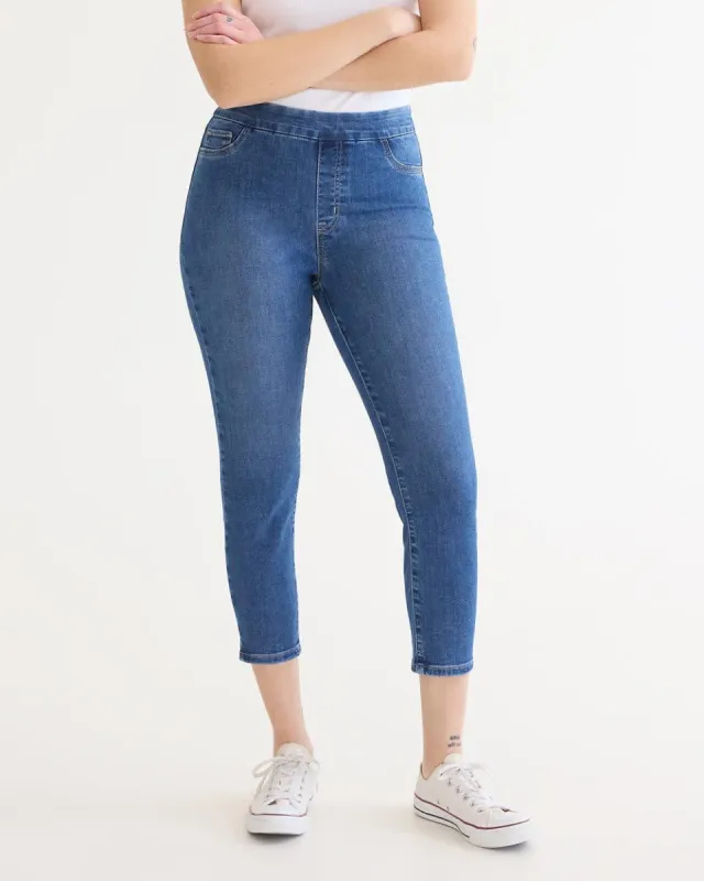 Cropped Denim Legging Pants - R Essentials sold by Reitmans