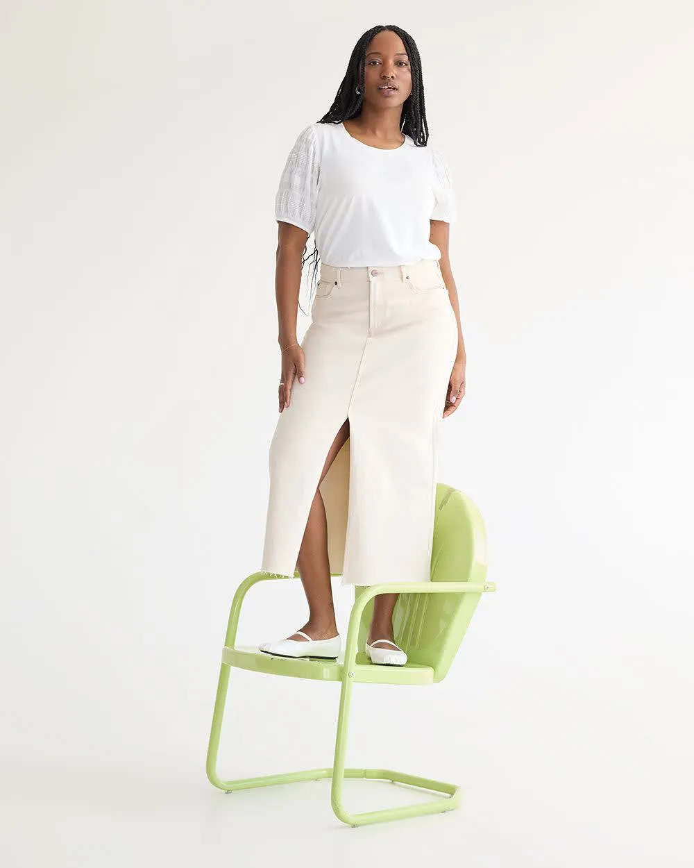 Maxi Denim Skirt sold by Reitmans product image thumbnail 4
